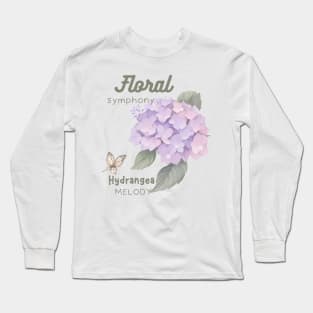 Floral Symphony Hydrangea Melody Long Sleeve T-Shirt